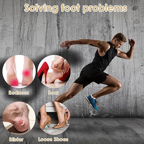 Miniatura 7 de Cojín de esponja 2 en 1 para el talón en la parte trasera del talón, protectores de talón almohadillas para zapatos demasiado grandes, almohadillas