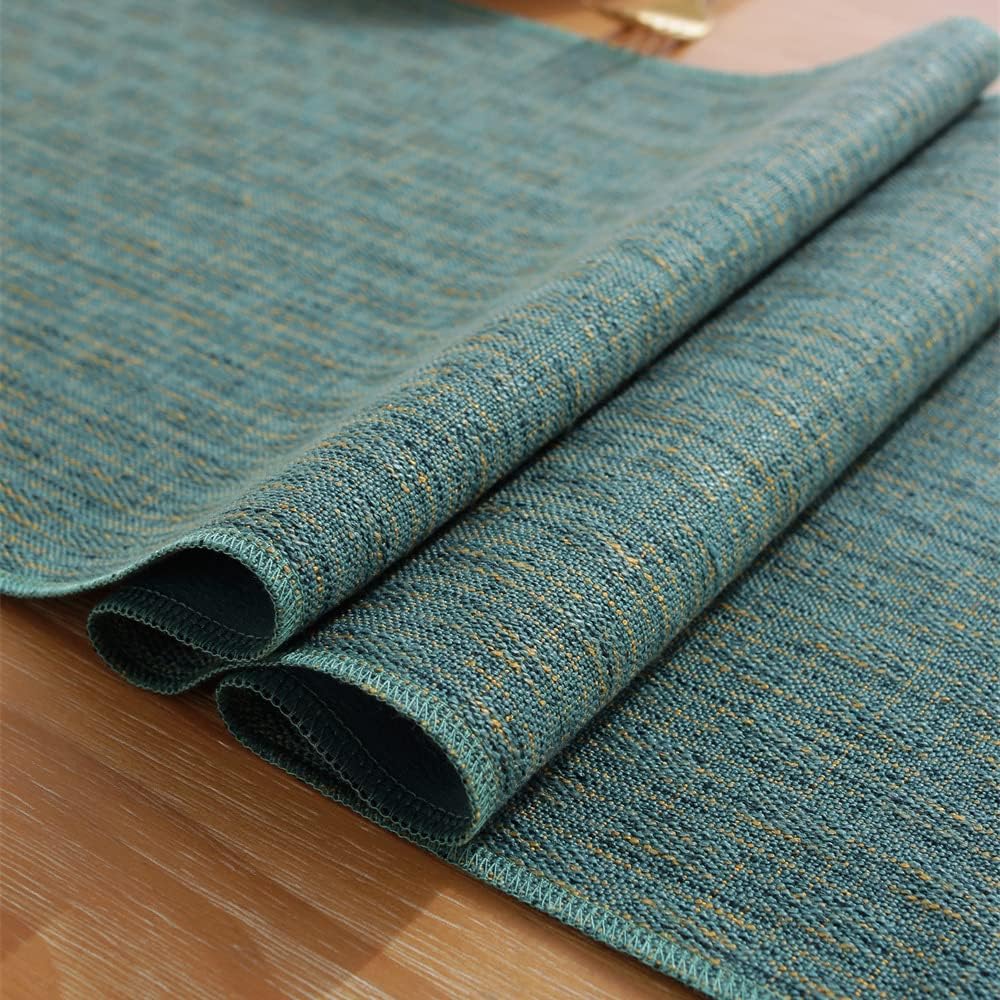 Green Table Runner 13×108 Inch Rustic Farmhouse Table Runners for Spring Easter Summer Christmas Party Dining Coffee Table Dresser Runner