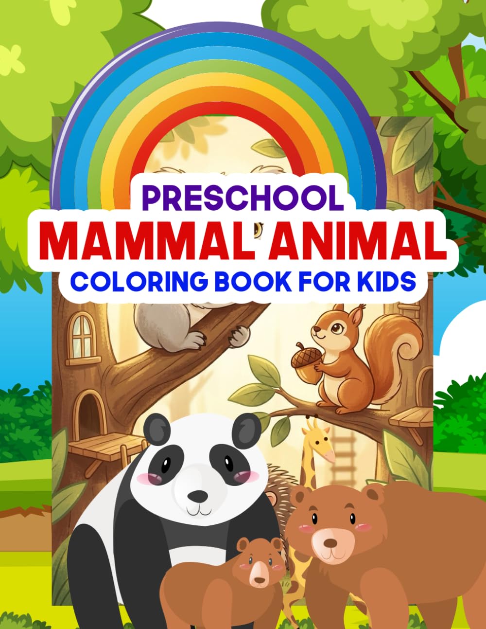 Preschool Mammal Animal Coloring Book For Kids: Creative Mammal Coloring Book for Kids with Big Simple Animal Designs for Toddlers Preschool and Early Learning Activities