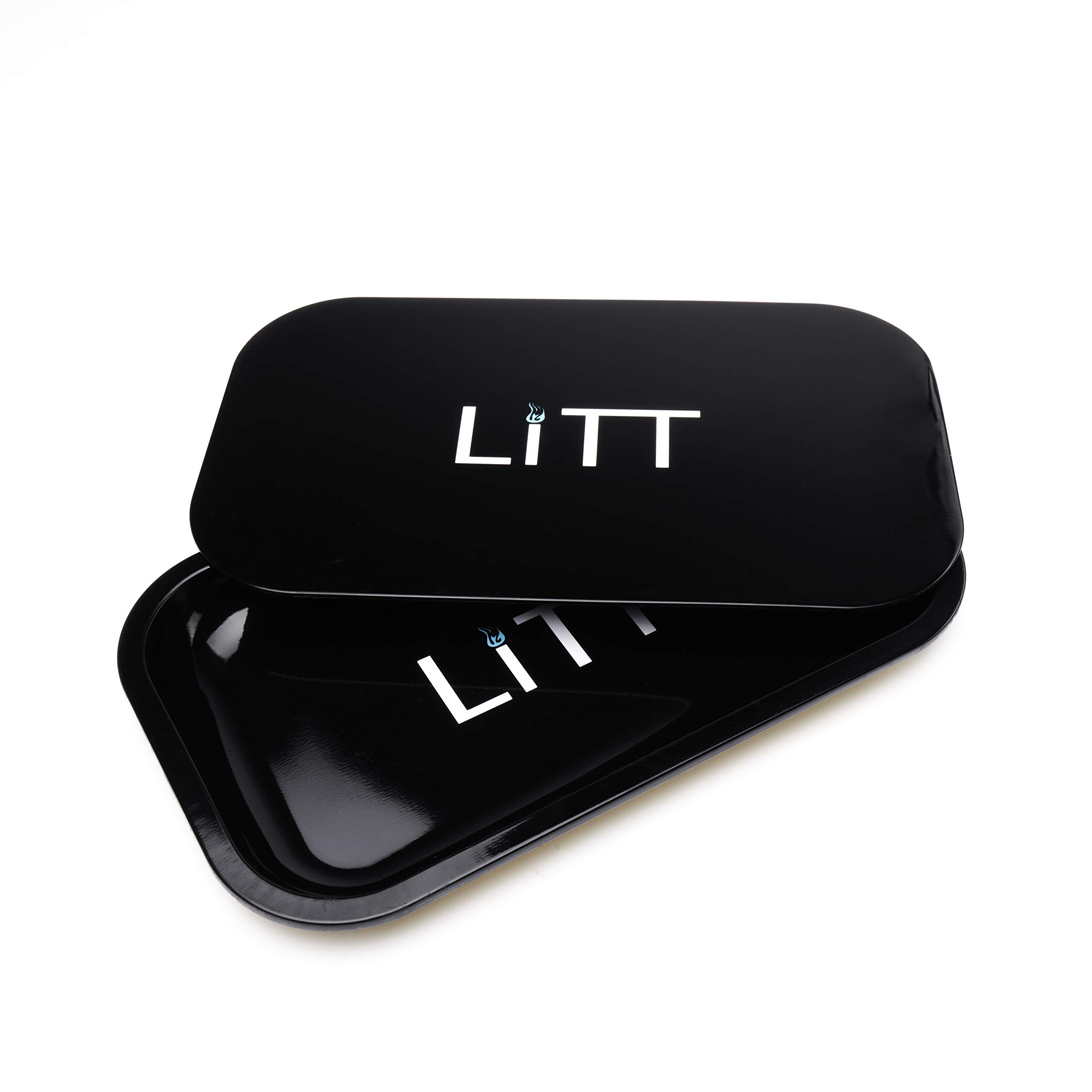 Storage Metal Tray with Magnetic Lid | The Smart and Secure Way to Organise your essentials and Store | Compact Storage Tray for Accessories, Hidden Organiser | Large Black