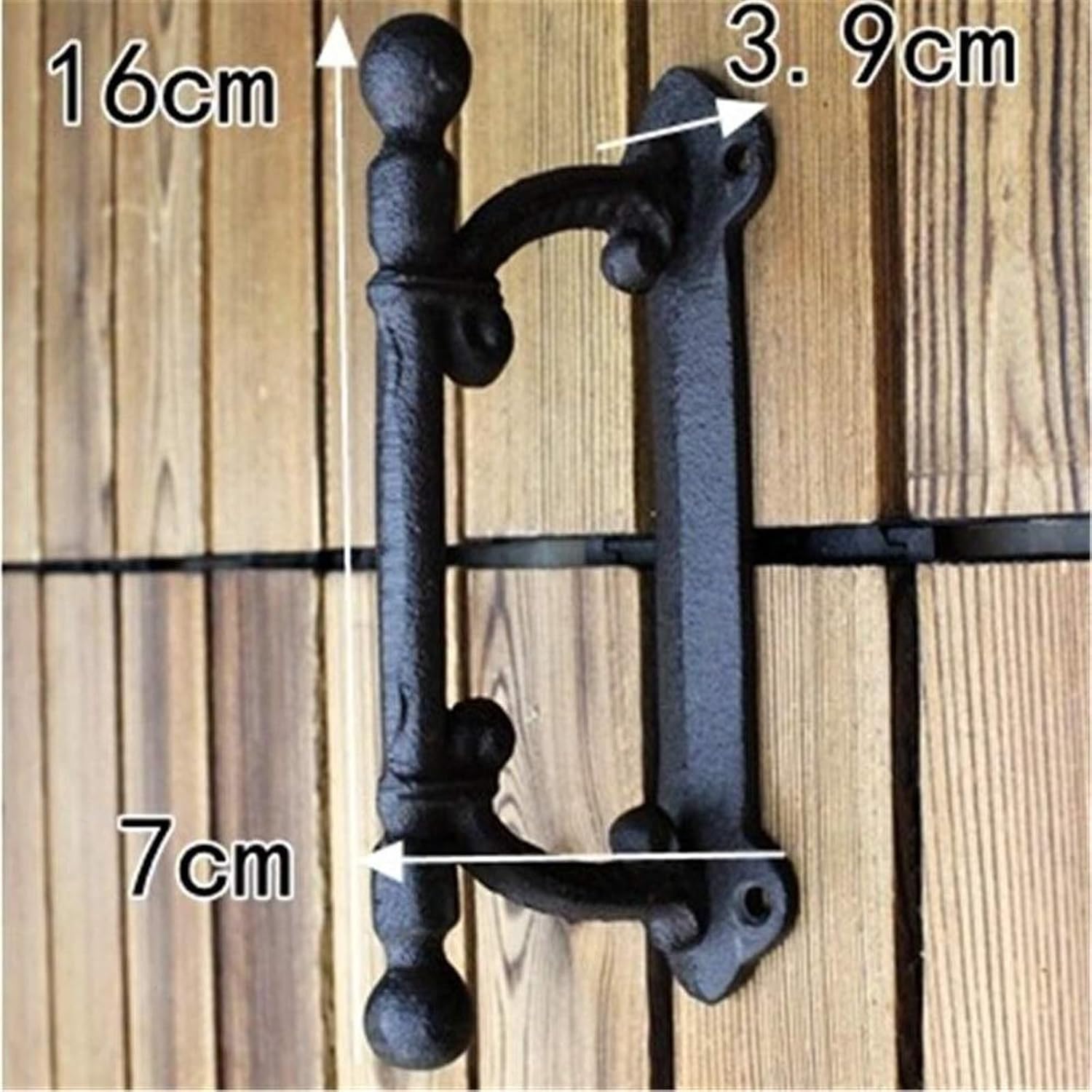 Single One Heavy Duty Vintage Solid Cast Iron Sliding Barn Door Pull Handle Handrail Grab Bar Industrial Rustic Design Rustic Metal Pull Handles Gate Handles Hardware Set Furniture Wardrobe Drawer