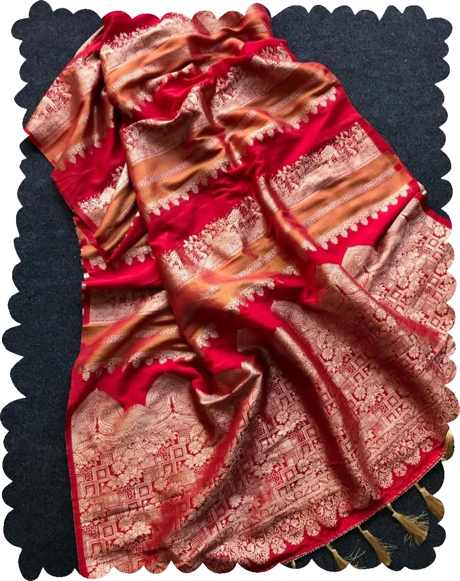 Women's Original Kanjivarm Rich Crep Tissue Paithani Banarasi Kanchi Pattu Designer Silk Saree With Unstich Blouses Piecs-image-22