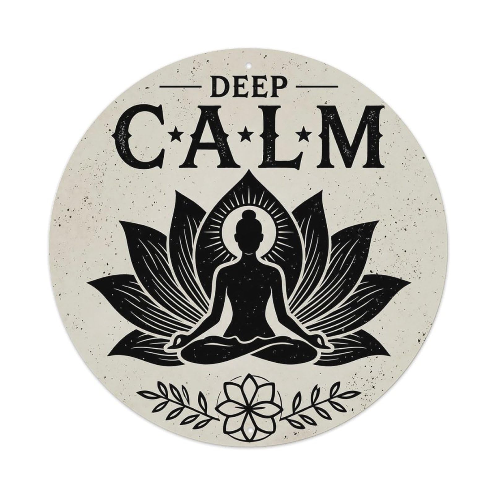 Zen Flower Meditation Den Tranquility Metal Tin Sign
