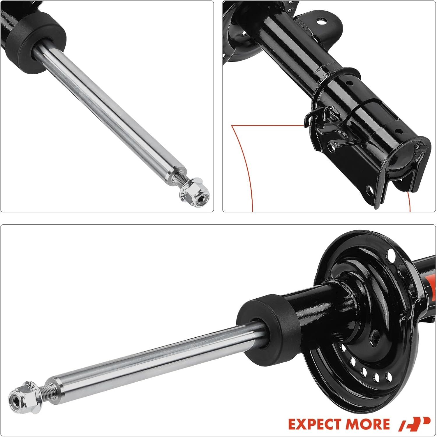 A-Premium Front Strut Shock Absorbers Compatible with Jeep [2.4L] Compass 2017 2018 2019 2020 2021, w/ 9-Spd Auto Trans & 16x6.5 Wheels, 2-PC Set