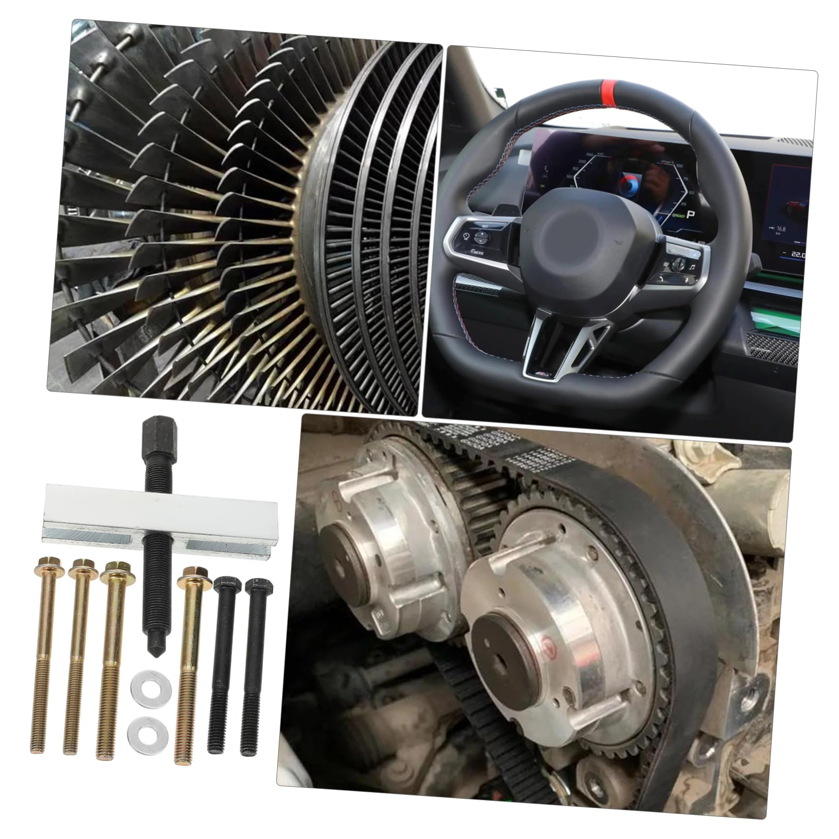 MAGICLULU Strumento Rimozione Pulegge per Riparazione Auto in Acciaio Estrattore Puleggia Albero Motore Efficienza Migliorata per Meccanici e Appassionati DIY Durante Lavori su Veicoli