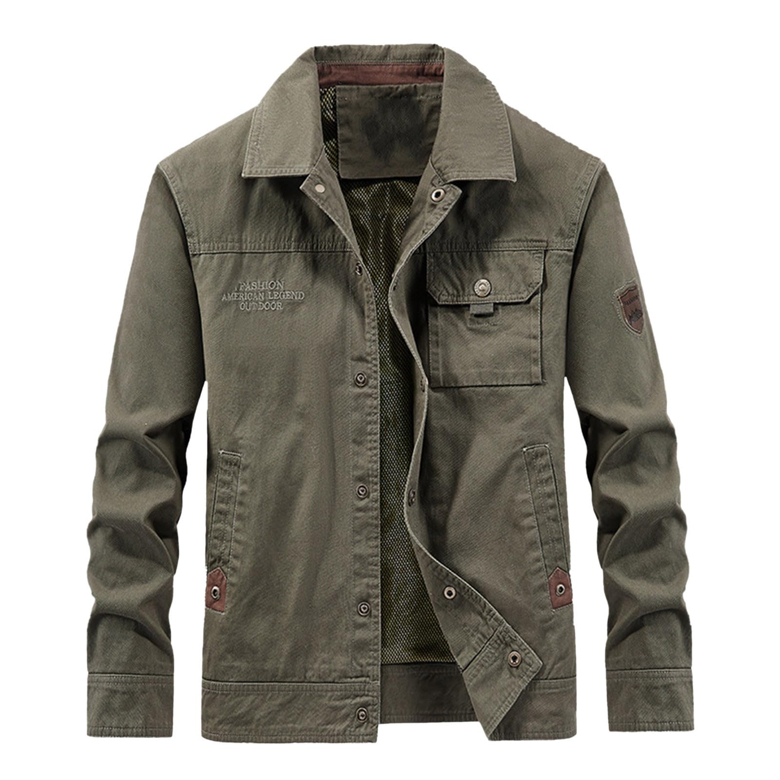 Genérico Abrigos Hombre - Chaquetas Tipo Cargo para Hombre Chaqueta con Bolsillo para Exteriores para Hombre Abrigo De Talla Grande
