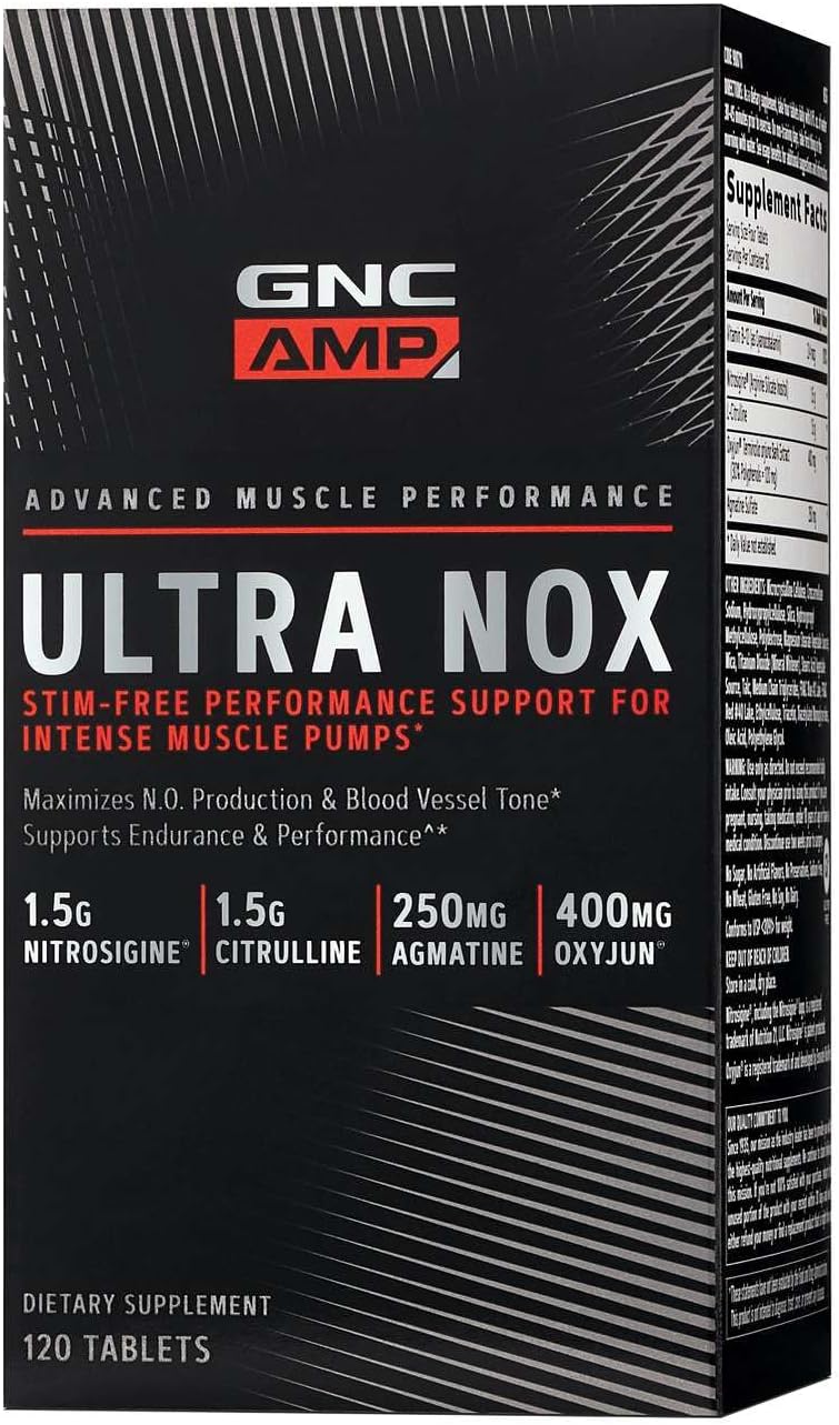 AMP Ultra Nox, Supports Endurance & Performance, Stim-Free, 120 Count
