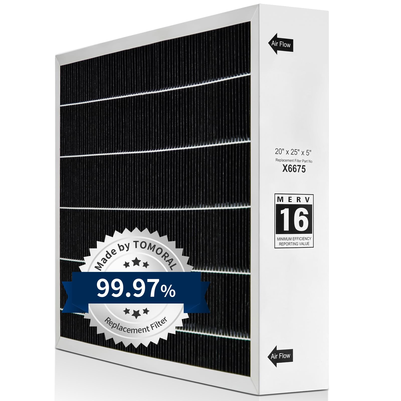 X6675 Furnace Filter 20 x 25 x 5 MERV16 Air Filter Replacement
