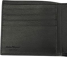 Amazon | FERRAGAMO(フェラガモ) 二つ折り札入れ 財布 ブラック