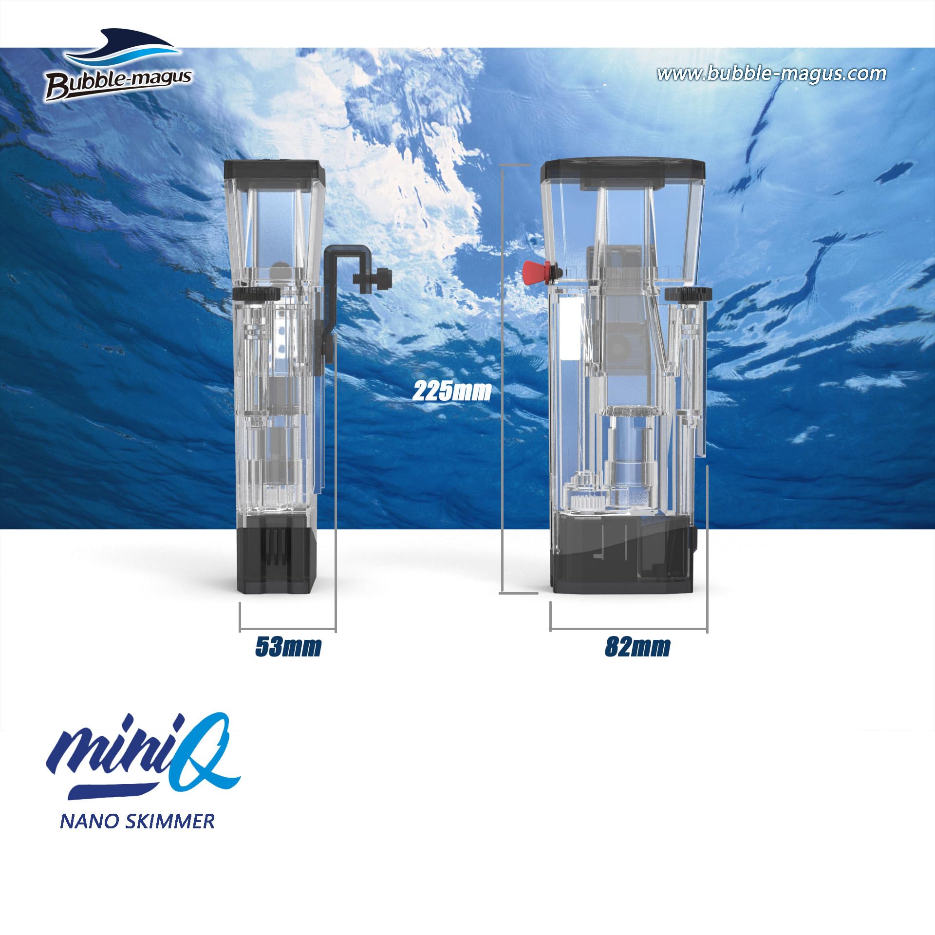 BUBBLE MAGUS BM Q Mini SCHIUMATOIO Appeso Interno Vasca Acquario Marino Reef Max 75L