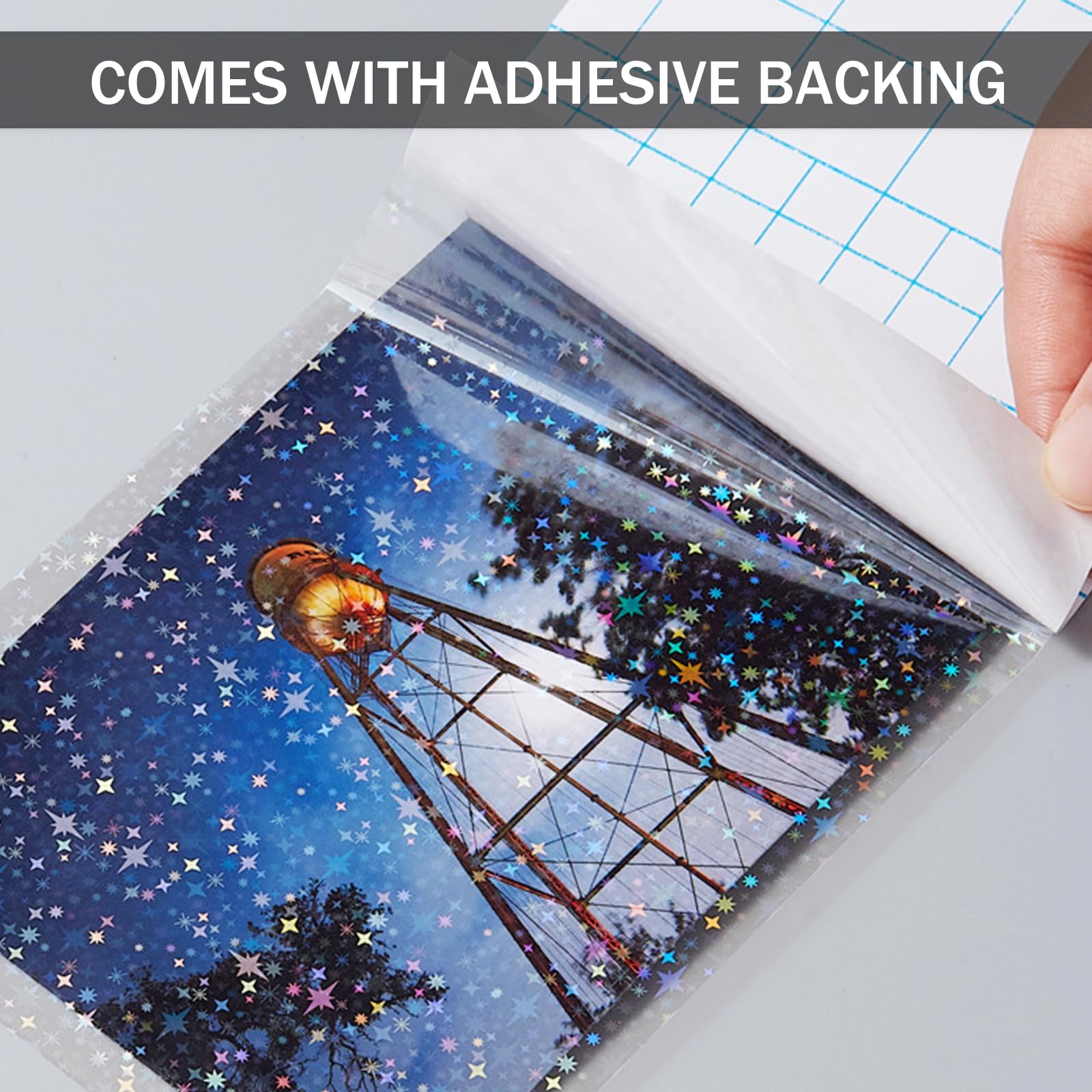 A4 Holographic Silver Inkjet Self-Adhesive Sticker Vinyl - 20 Sheets High Gloss 13 thumbnail image