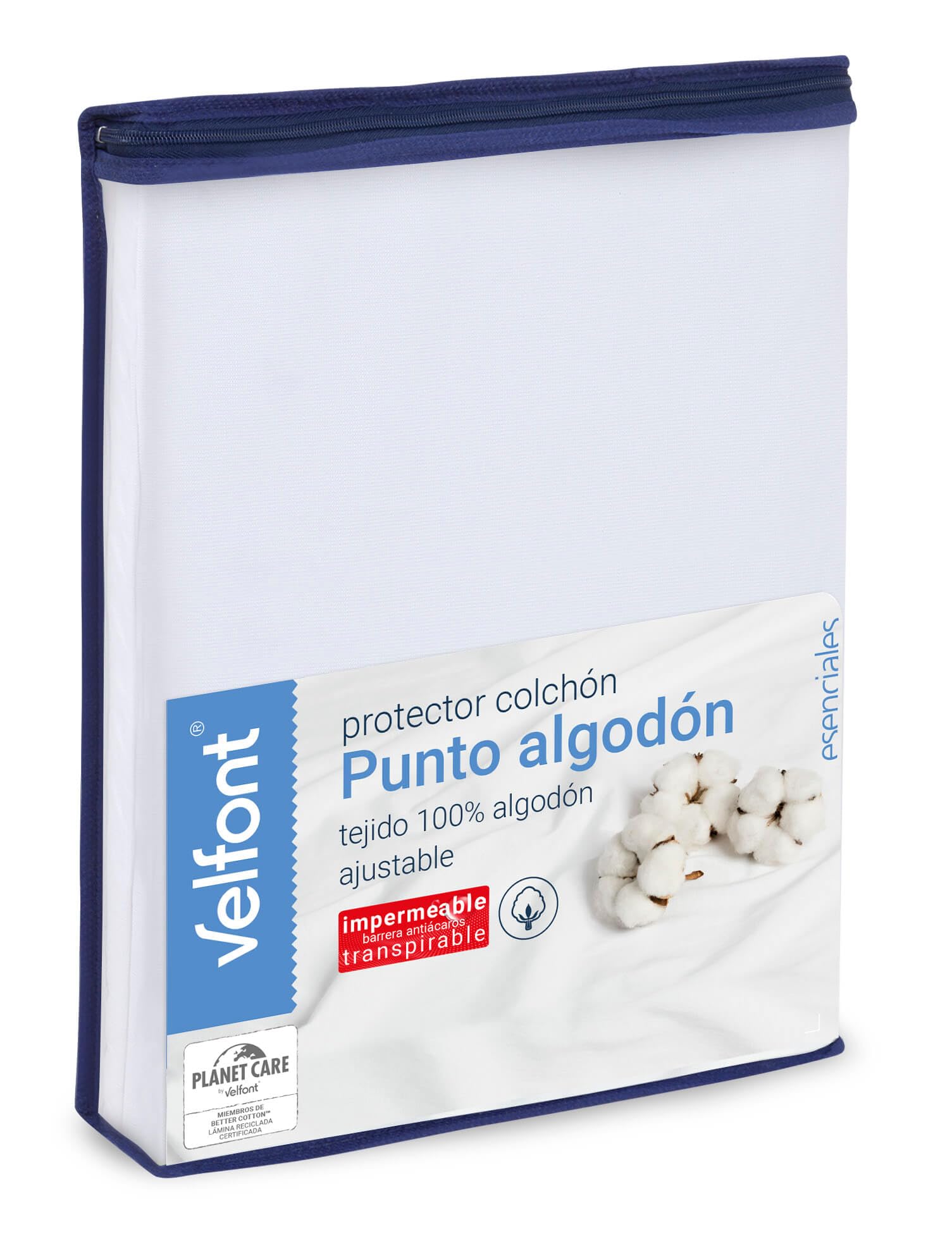 Velfont - Protector Punto Algodón 150, Blanco