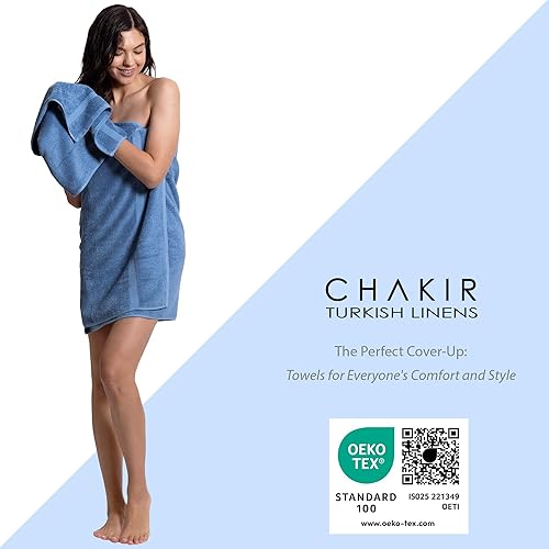 Vista 41 de Chakir Turkish Linens - Toallas de baño turcas de 100% algodón (35 x 70 pulgadas, toallas de baño grandes, color rosa)