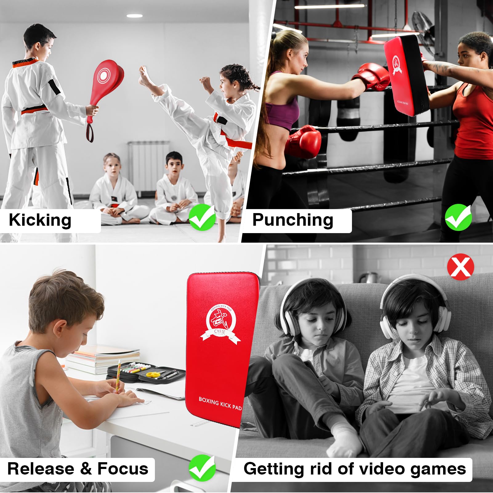 3 in 1 Boxing Training Equipment, Punching Mitts, Martial Arts