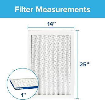 Filtrete 14x25x1 AC Furnace Air Filter, MERV 13, MPR 2200, Elite Allergen, Bacteria & Virus Filter, 3-Month Pleated 1-Inch Electrostatic Air Cleaning Filter, 2-Pack (Actual Size 13.81x24.81x0.78 in)