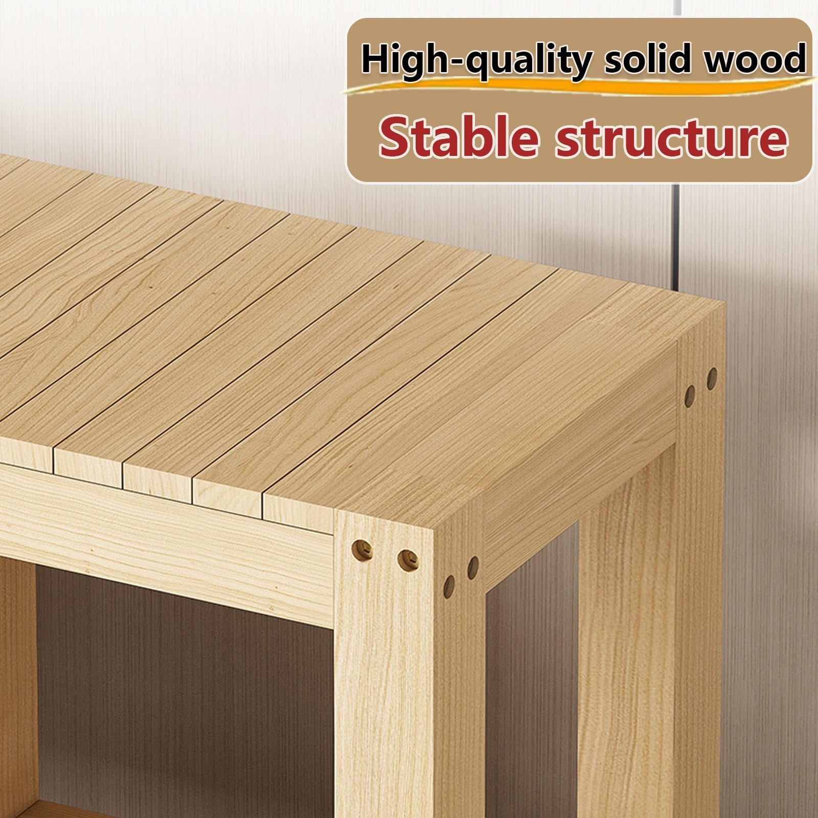 Supporto per acquario in legno massello, in pino naturale, per terrari e rettili, base resistente, facile da montare, salvaspazio, per casa e ufficio