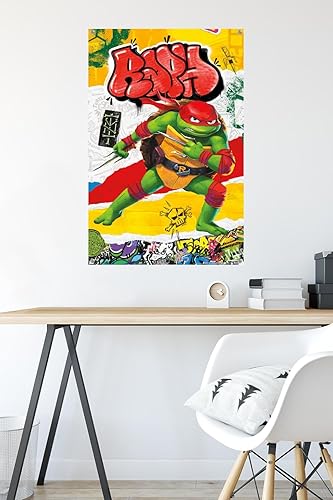 Miniatura 6 de Trends International Teenage Mutant Ninja Turtles Mutant Mayhem - Póster de pared de Rafael, 22.375 x 34 pulgadas, paquete de póster premium y pin