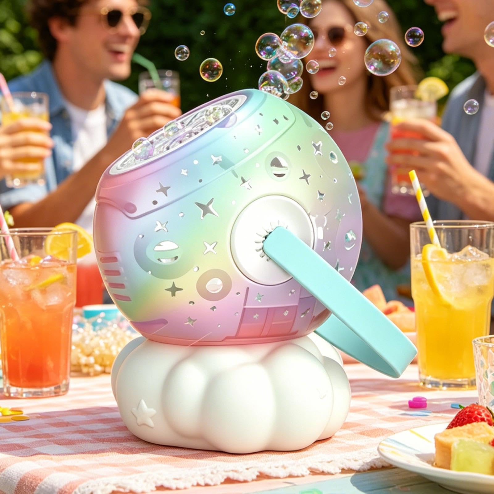 Macchina Delle Bolle Ricaricabile Giocattoli Da Giardino | Soffiatore Di Bolle Per Bambini Feste Di Compleanno Vacanze Cortile, Giardino, Picnic Spiaggia Campeggi Estivi Giochi