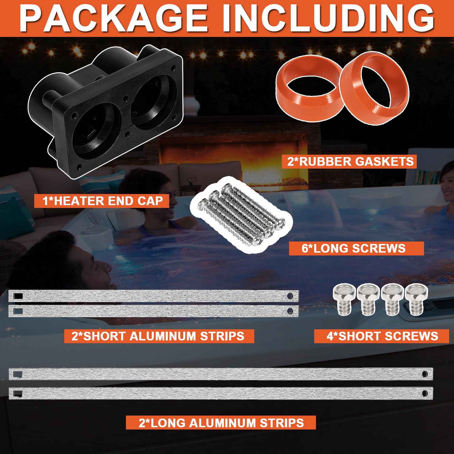 Kit de capuchons de rechange 78077 pour chauffage de jacuzzi