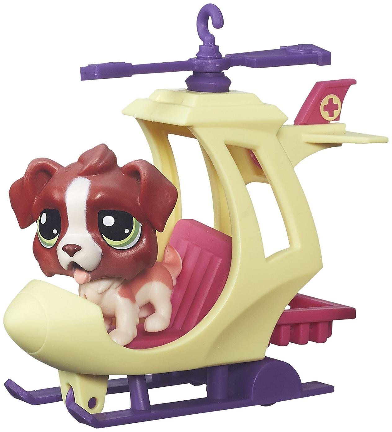 Littlest Pet Shop City Rides St. Bernard and Kitten Helicopter