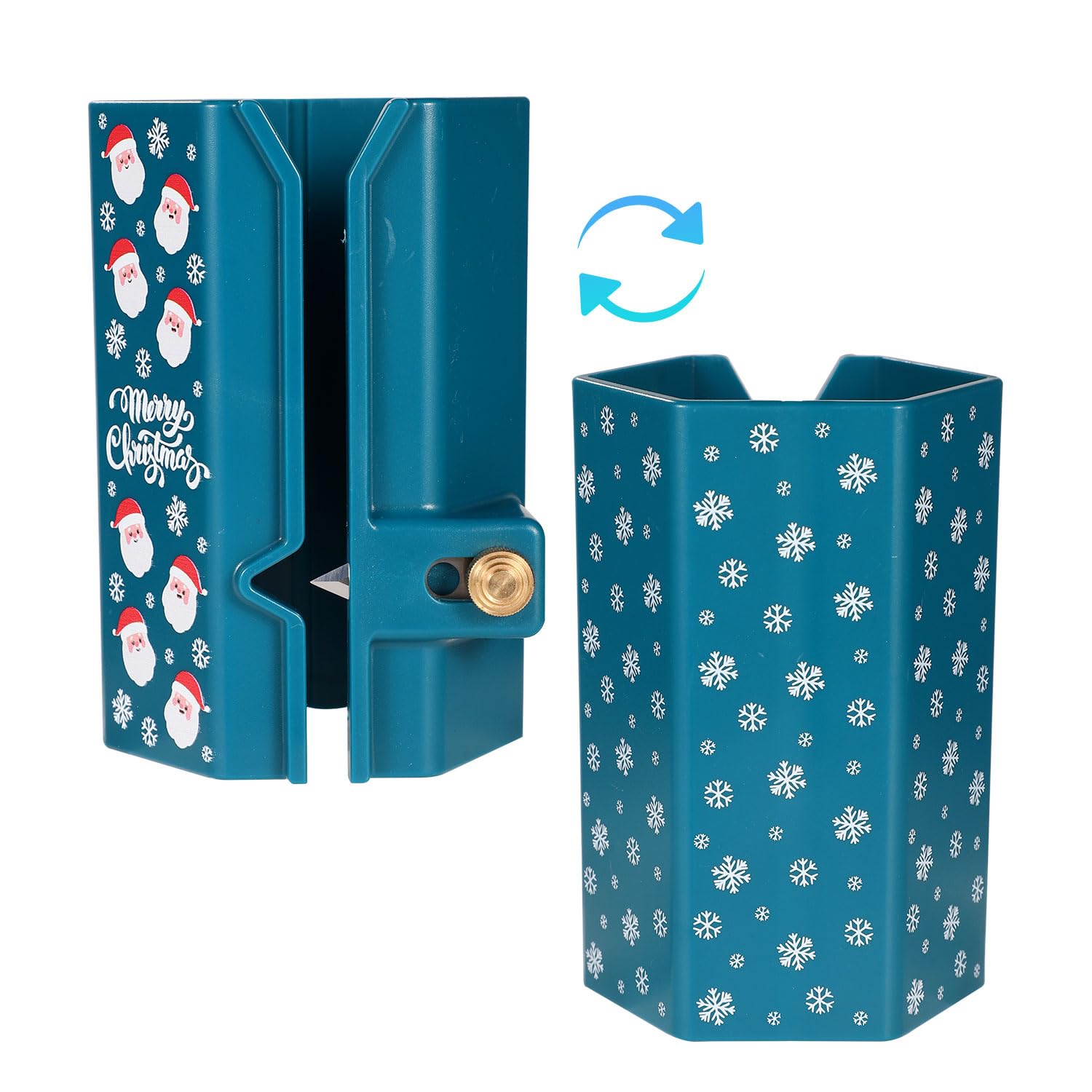 2pcs Coupe Papier D'Emballage, Outil Coupe Papier Cadeau Rouleau Remplaçable Coupe Papier Cadeau De Noël Pour Noël Vacances Et Anniversaire Fournitures D'Emballage Cadeau (Vert Foncé