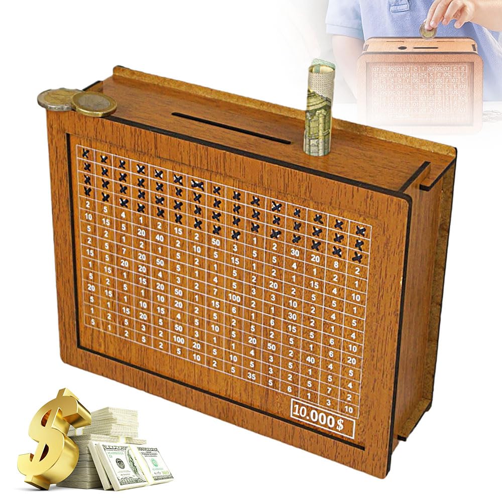 Amazon.com: Cash Vault Wooden Savings Box, 2026 New Wooden Cash