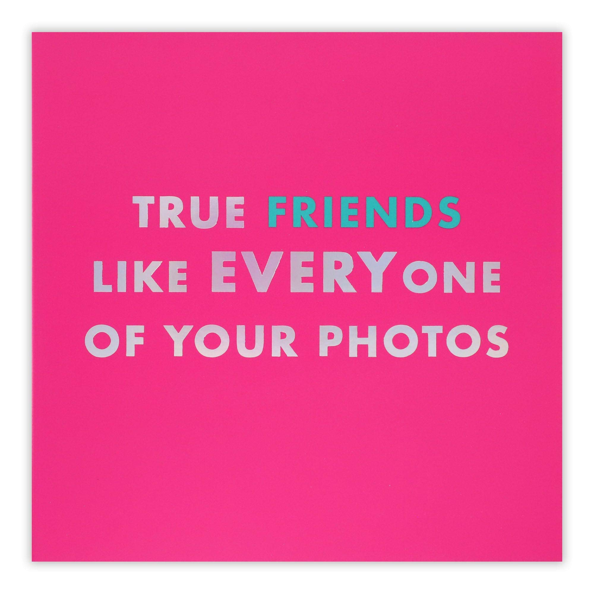 Clintons True Friends Words Birthday Card for Her, Hot Pink, 159x159mm, Model 1153427
