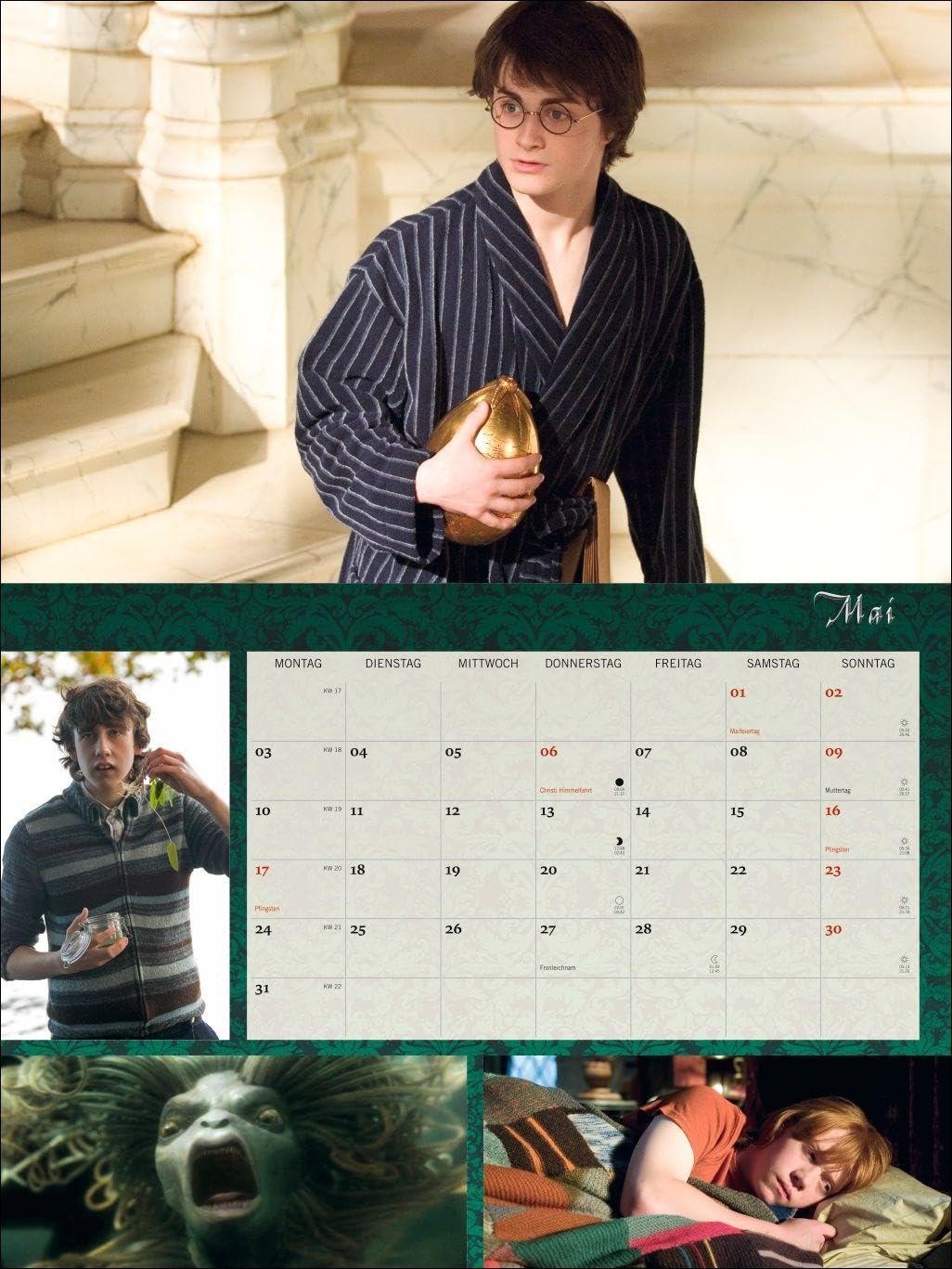 Harry Potter Broschur XL Kalender 2027: Wandkalender mit fesselnden Filmszenen aus den Harry Potter-Filmen. Broschürenkalender 2027 mit Poster zum Heraustrennen.