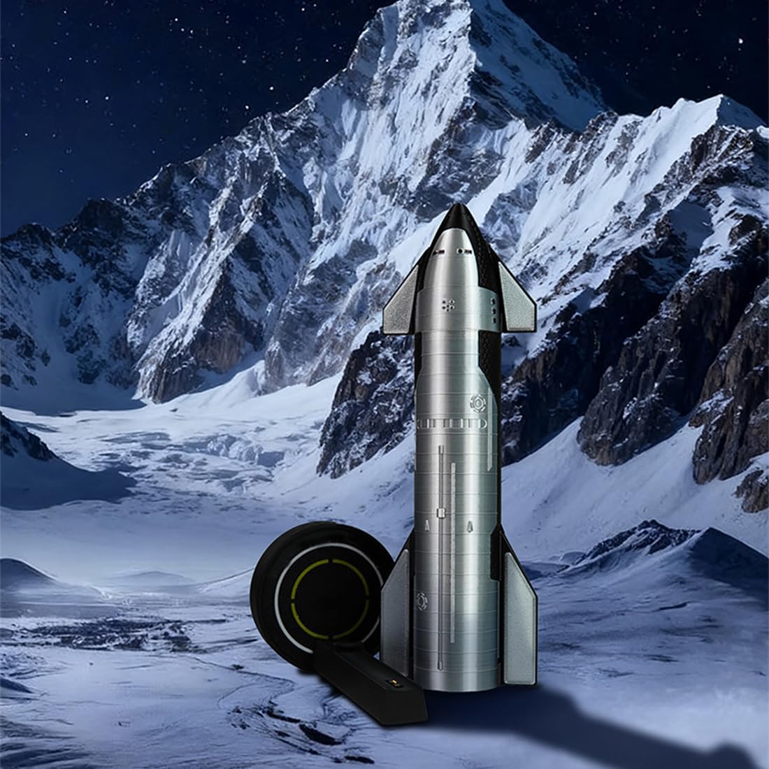 Aromatherapy Diffuser Rocket Model, 3D Printed Mini Desktop Rocket Model Build Foe Adults, Gaming Desk Ornament for Office Bedroom Desk Cafe