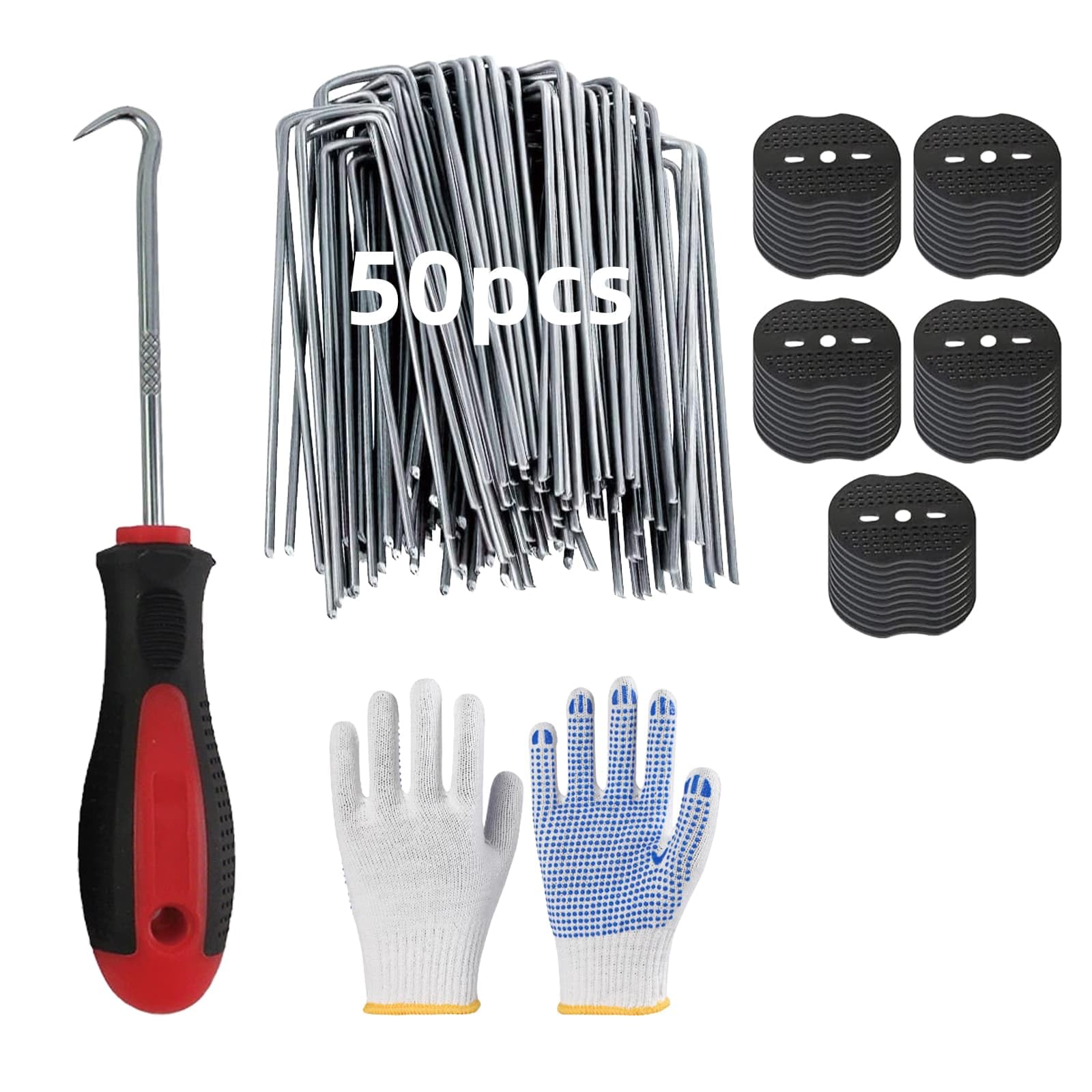 Piquets de 150 mm pour membrane de contrôle des mauvaises herbes et fixation géotextile de jardin