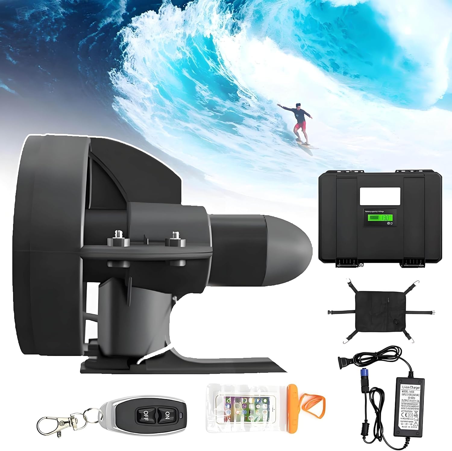 WIANQIAN Motorized Surfboard Fin with Remote Control D260