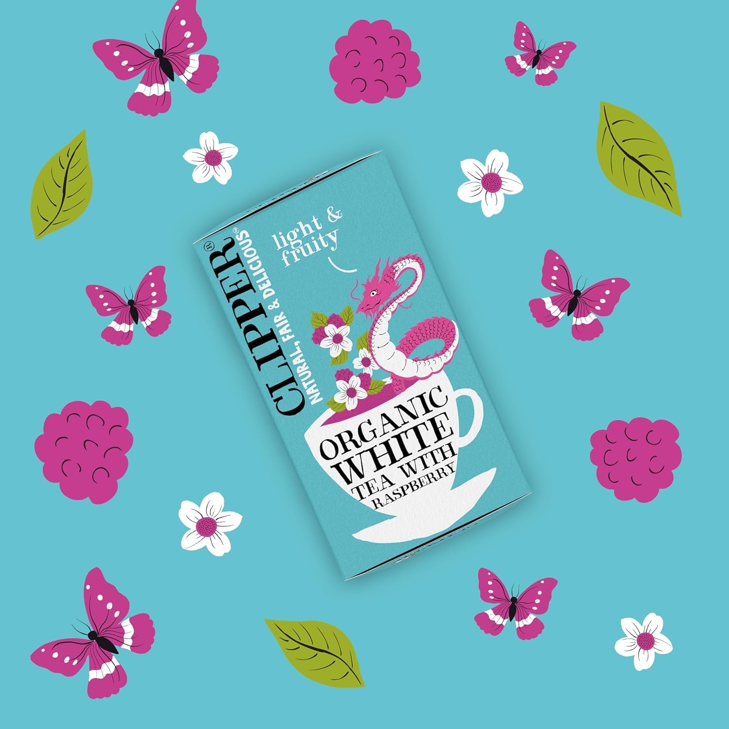 TÉ BLANCO CON FRAMBUESA BIO 34 g CLIPPER