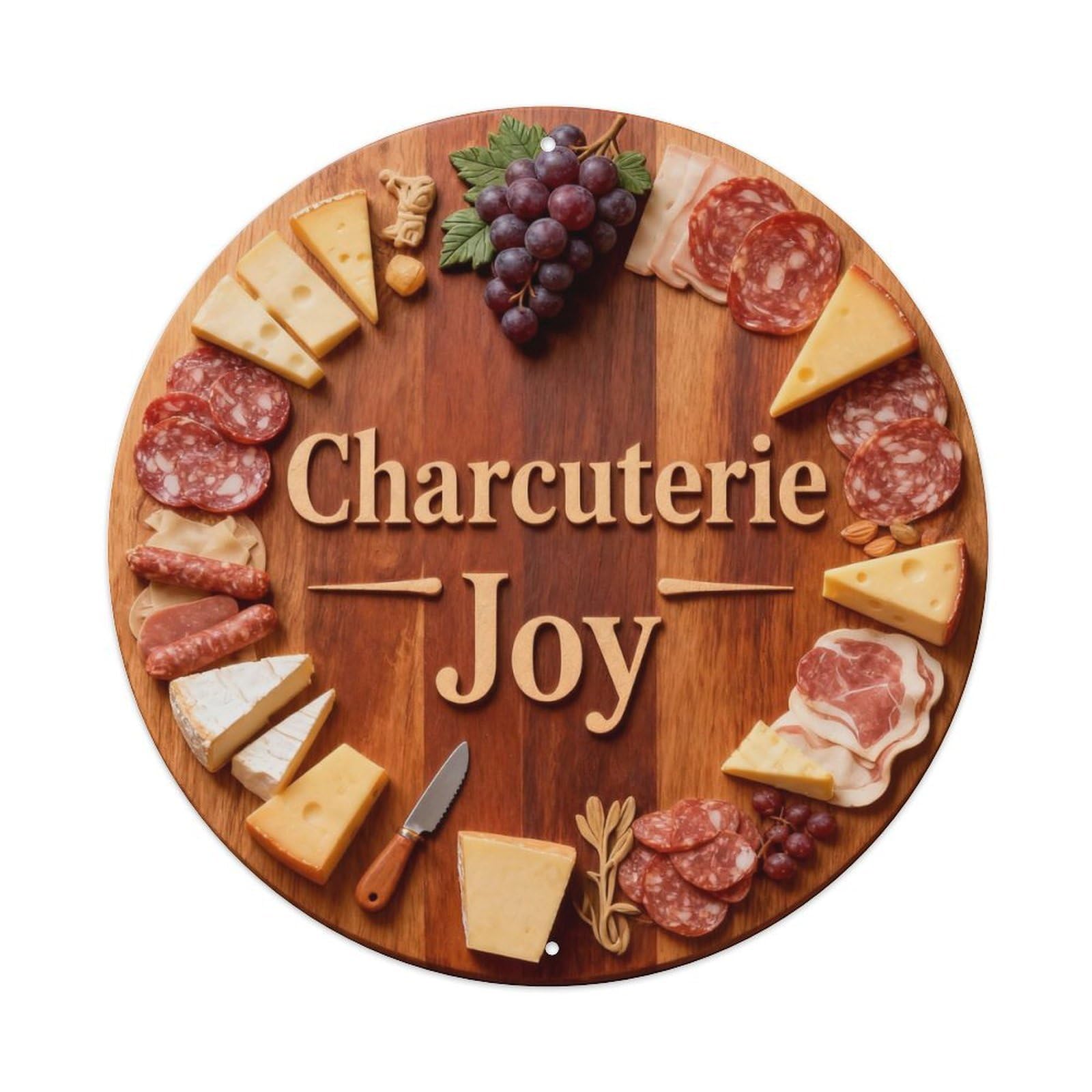 Charcuterie Joy Metal Tin Sign Plaque