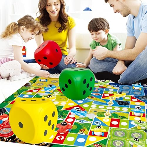 Miniatura 7 de Dados gigantes de espuma Kawaii de 5.9 pulgadas un juguete educativo lleno de diversión para noches de juego y sesiones de aprendizaje (Amarillo de