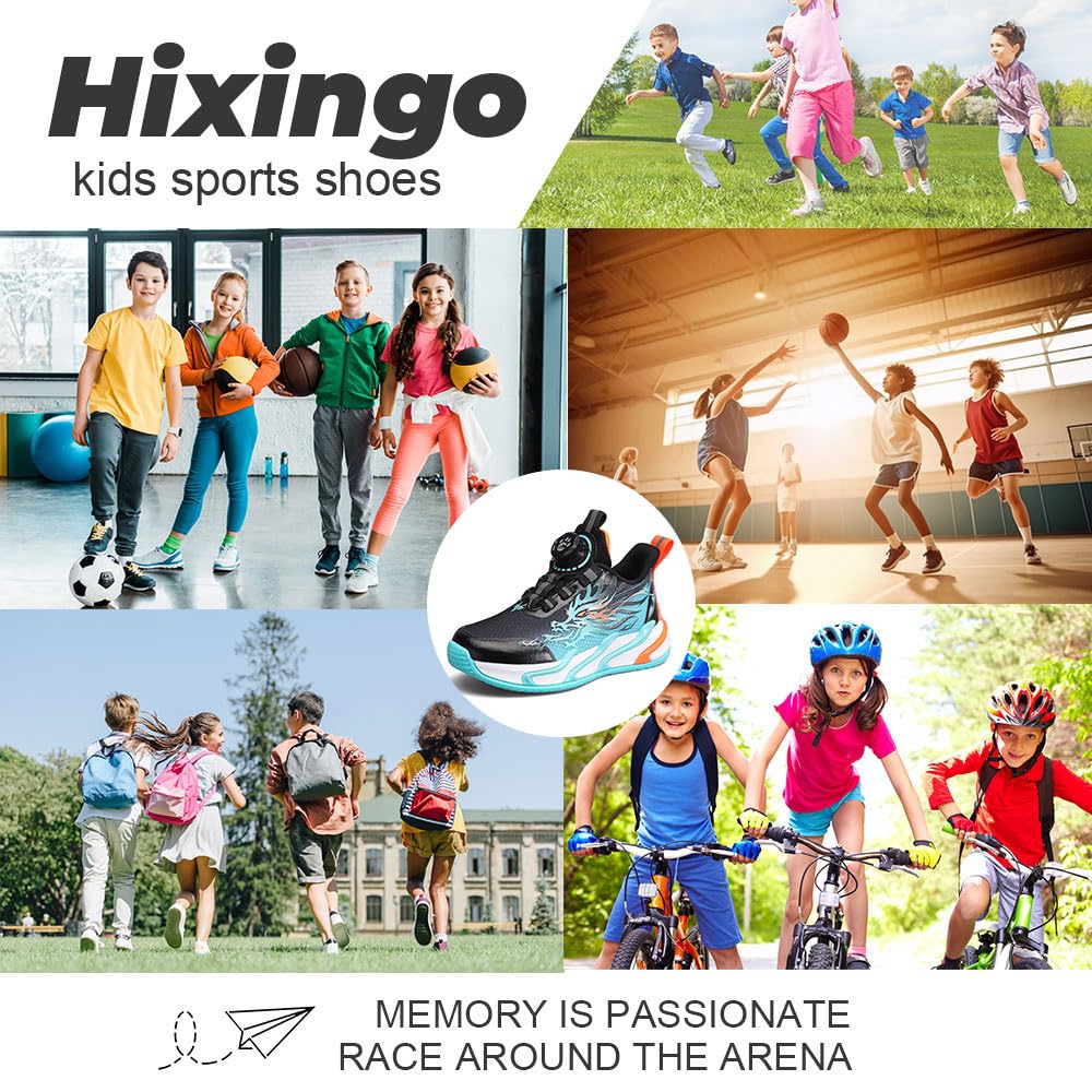 Hixingo Zapatos de Baloncesto para Niños, 29-39 Otoño Invierno Zapatillas de Baloncesto Niño Zapatillas de Deporte de Caña Alta Unisex Zapatillas Sneakers Antideslizantes Zapatos Casuales Cómodos