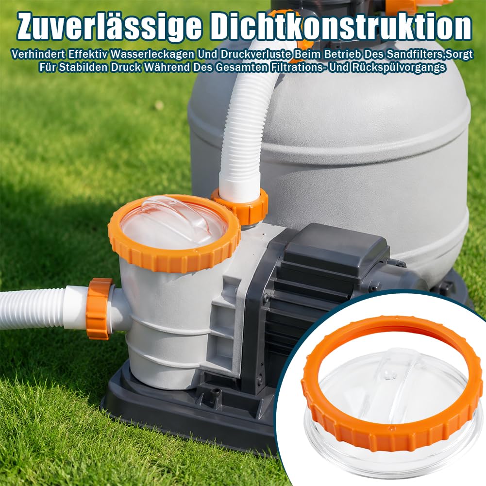Pompa piaskowa do basenu, części zamienne P07019, osłona filtra wstępnego z nakrętką P07018, pompa basenowa, części zamienne do Bestway Flowclear, kompatybilna z 58486, 58497, 58499, pokrywa