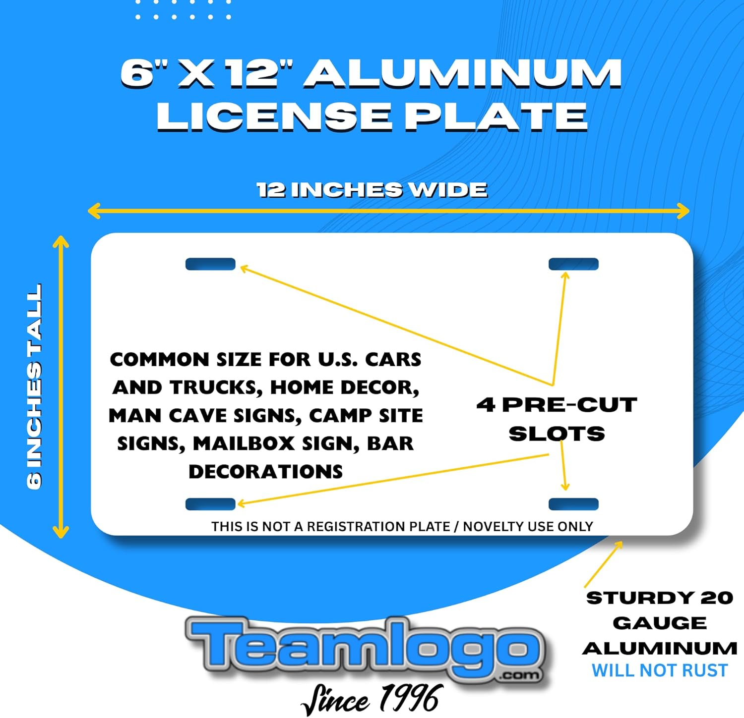 Personalized Vermont Souvenir License Plate 6" X 12" (inches) Aluminum. Add Your Name, Text or Numbers.Full Size Novelty Plate - Fits Car and Truck Name Plate Holders VER.1