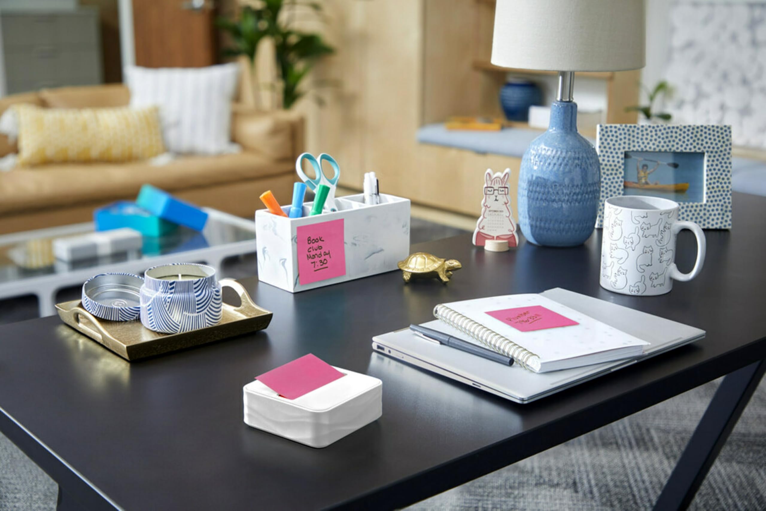 Post-it Dispensador de notas emergentes súper pegajoso, paquete de 2, blocs blancos de 3 x 3 pulgadas, incluye 2 dispensadores y 6 bloc de notas emergentes (90 hojas por bloc, 540 hojas en total) para