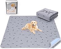 Vista 19 de Almohadillas lavables para orina para mascotas pequeñas, paquete de 2 almohadillas reutilizables de entrenamiento para mascotas lavables, 36x72