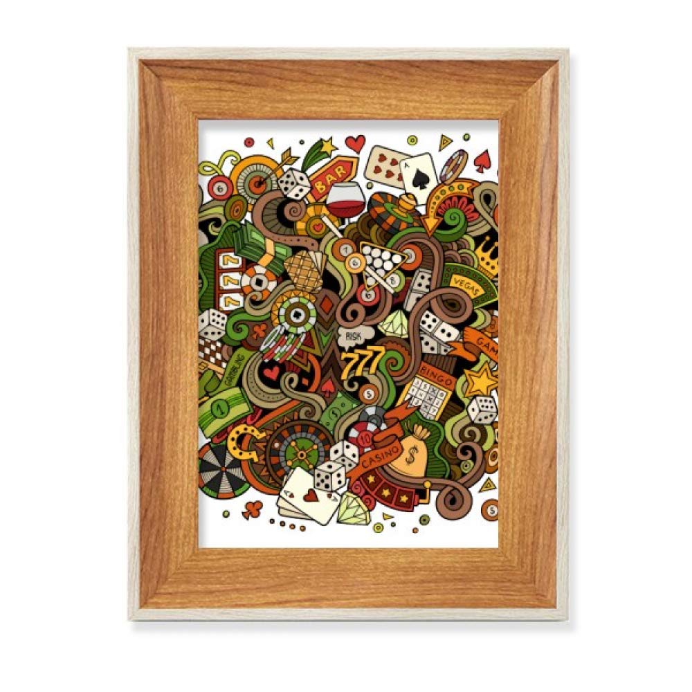 Cadre photo en bois jetons de poker présentoir jetons de casino