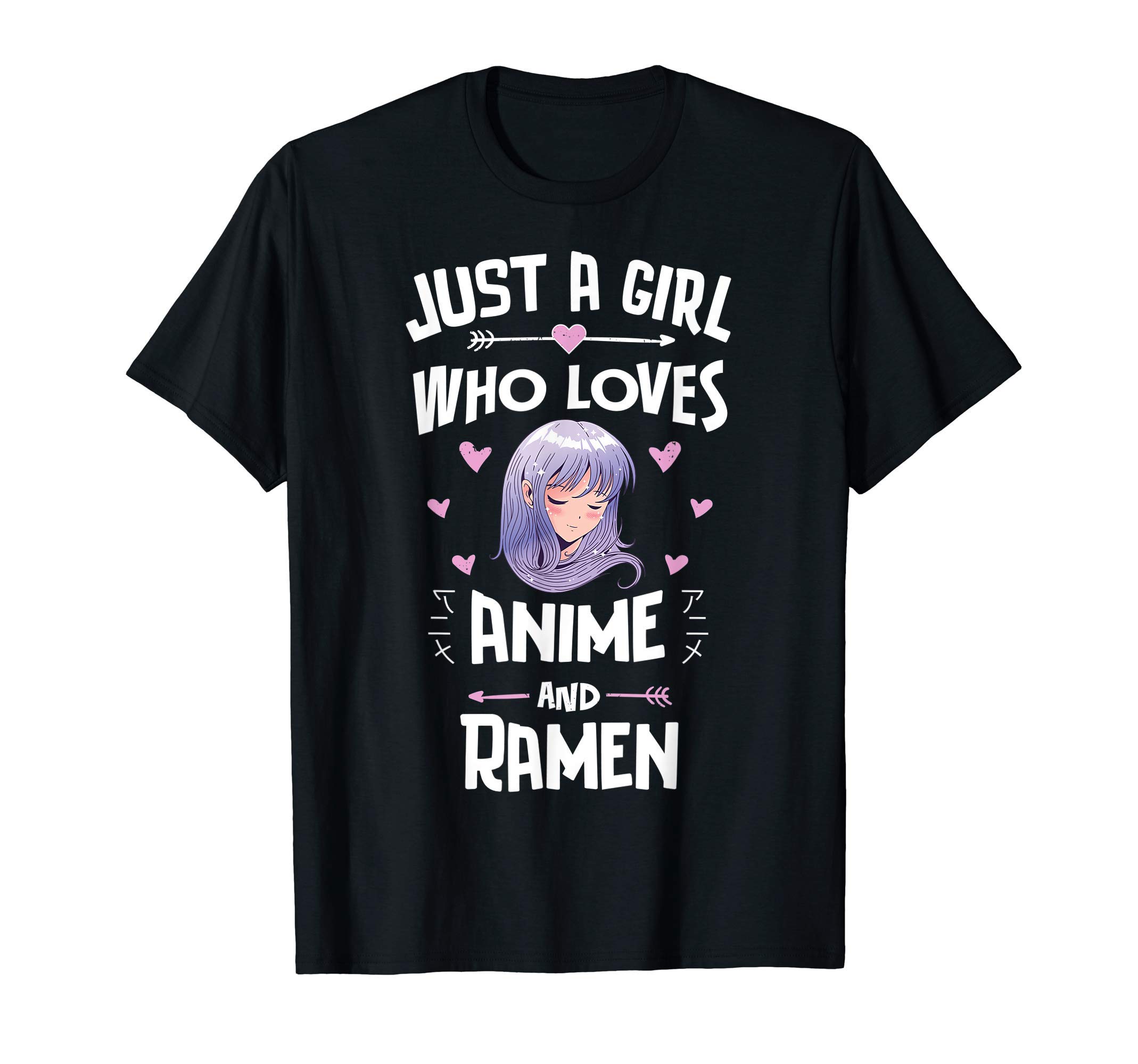 Just A Girl Who Loves Anime And Ramen Women Girls T-ShirtOEKO-TEX STANDARD 100