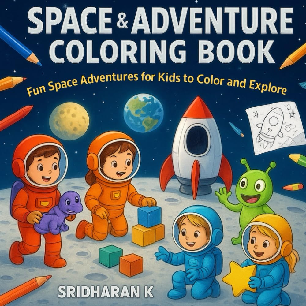 Space & Adventure Coloring Book: Fun Space Adventures for Kids to Color and Explore
