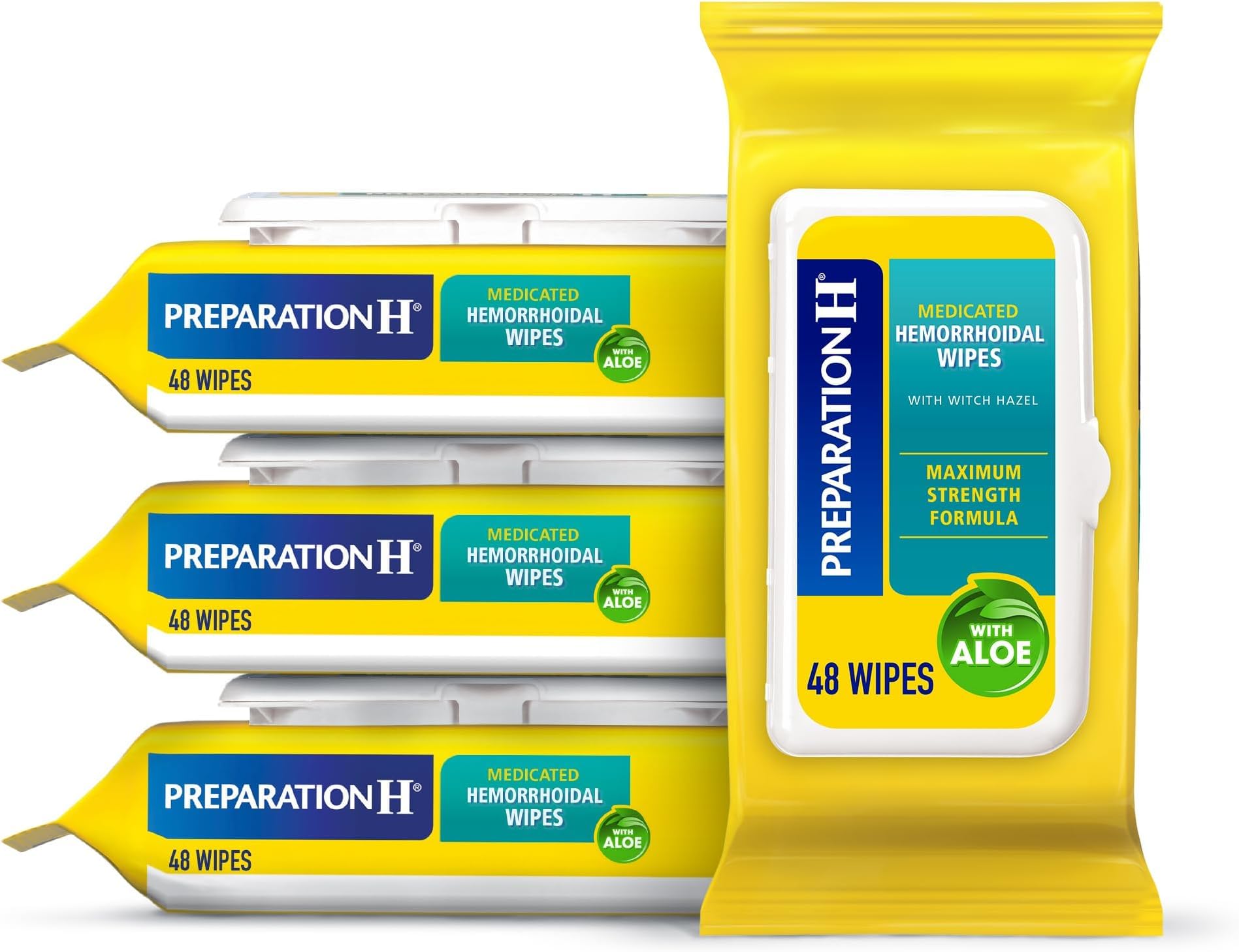 Preparation H Hemorrhoid Flushable Wipes with Witch Hazel for Skin Irritation Relief - 48 Count (Pack of 4) — Amazon image 14