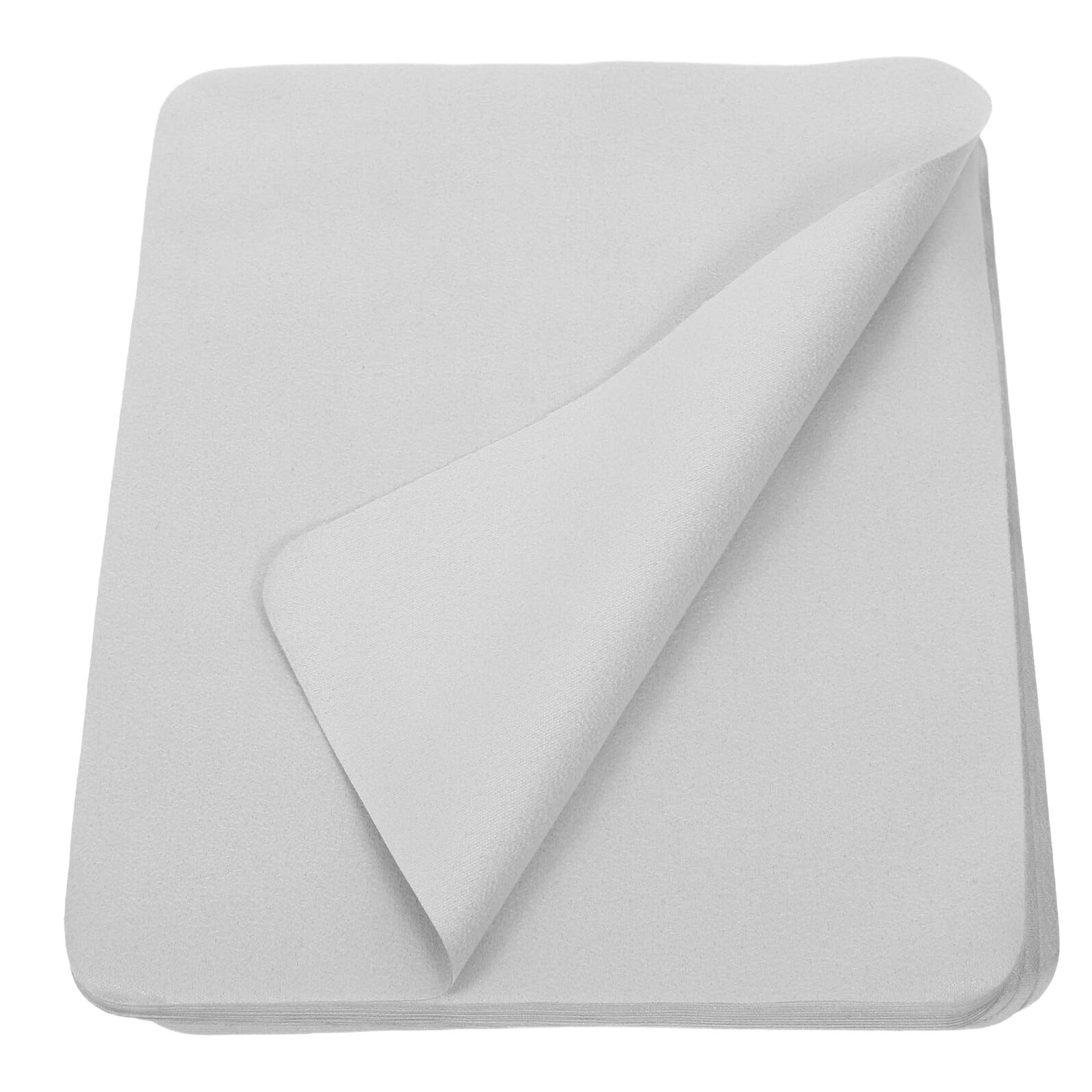 TEHAUX Paños de Microfibra para Limpieza de Gafas 100 Unidades Doble Cara de Microfibra Ultrasuave Tamaño 17 X 14 CM Color Gris Claro Toallitas para Lentes Pantallas y Cámaras