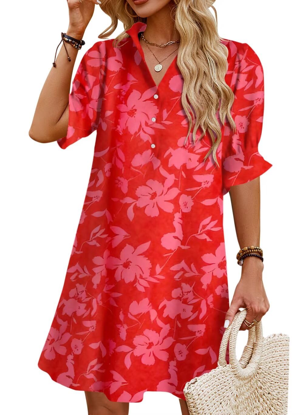 Womens Summer Shirt Dress
