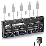 LZSIG Audio Mixer, Stereo Line Mixer for Sub-Mixing, Ultra Low-Noise, 8-Channel, Dynamic Microphone Independent Control, 1/4