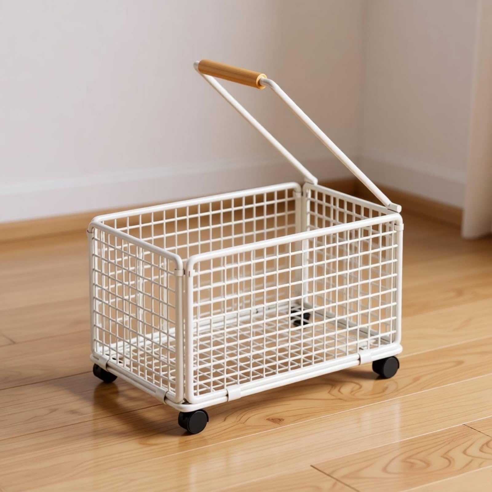 Carro Plegable de Carga Mango Ajustable Carrito Plegable con Ruedas Compacto Carro Portátil de Equipaje para Reparto, Color to 2, Mediano con Barra De Tracción Mejorada