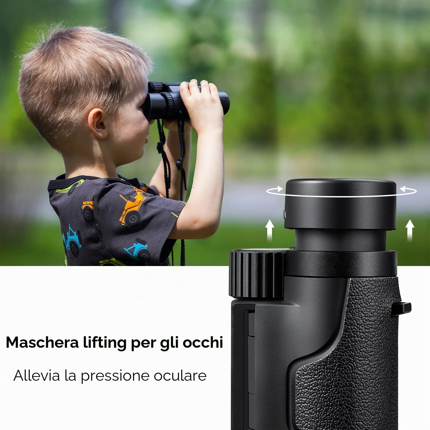 K&F CONCEPT 10x25 Binocolo Professionale Compatto, Prisma BAK4 | Obiettivo FMC, Binocolo Leggero Portatile per Osservare Uccelli, Campeggio Caccia, Viaggio, Concerti