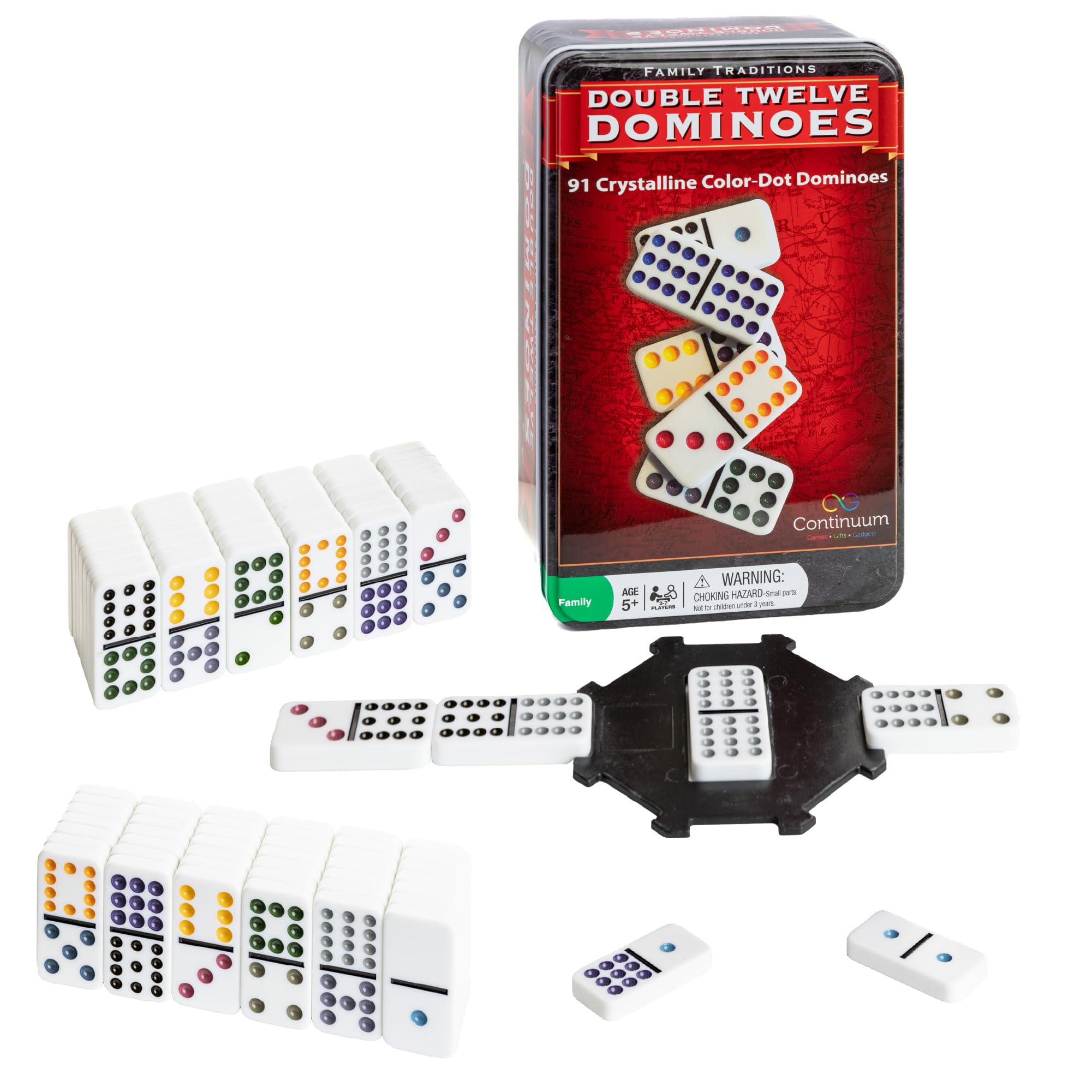 Amazon.com: Continuum Games Family Traditions Double 12 Dominoes