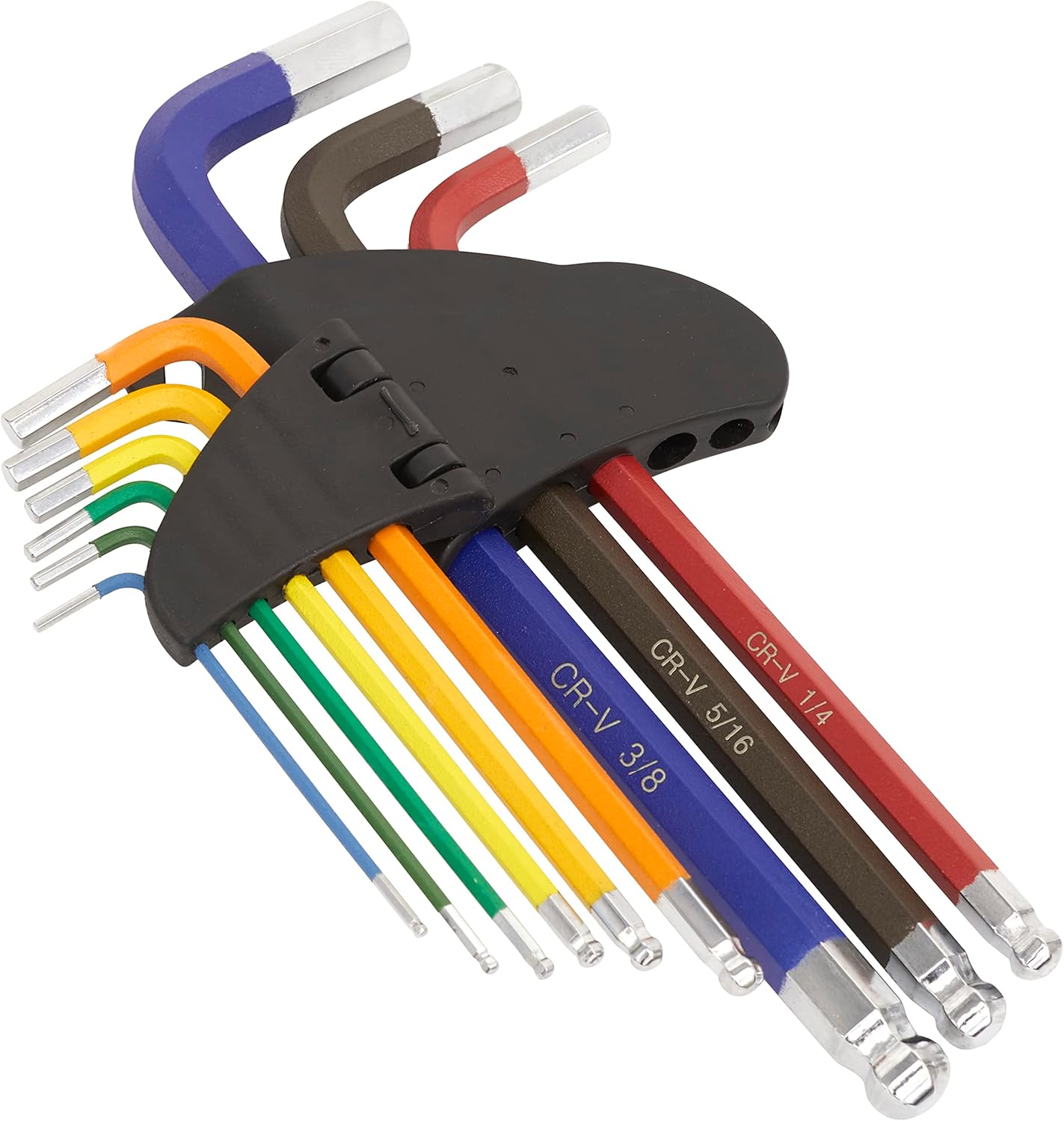 Sealey Premier 9pc Anti-Slip Long Ball-End Allen Key Hex Set - Imperial - AK7197